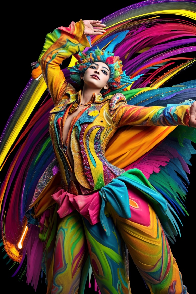 19 yo girl,  traditional dress,  dynamic pose on Tensor.Art