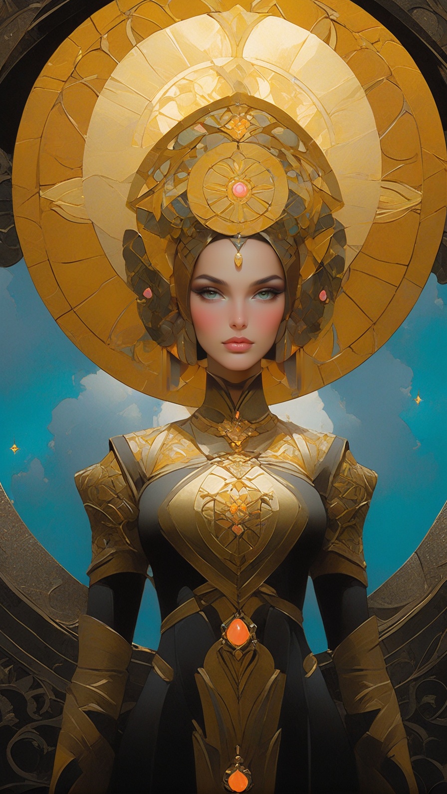 (Full figure) portrait of gorgeous singularity goddess,  detailed exquisite face,  detailed soft shiny skin on Tensor.Art