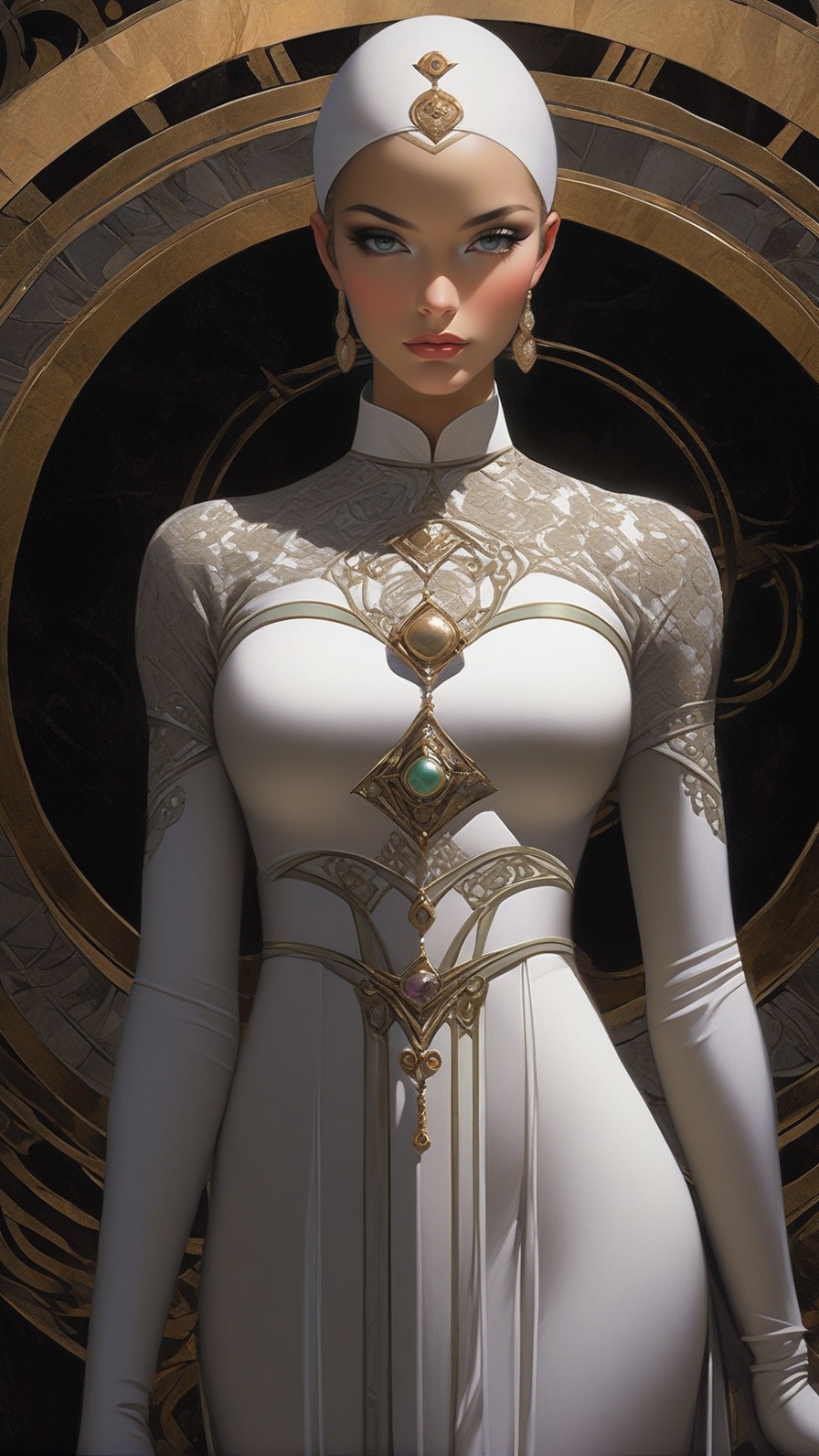 (Full figure) portrait of gorgeous singularity goddess,  detailed exquisite face,  detailed soft shiny skin on Tensor.Art