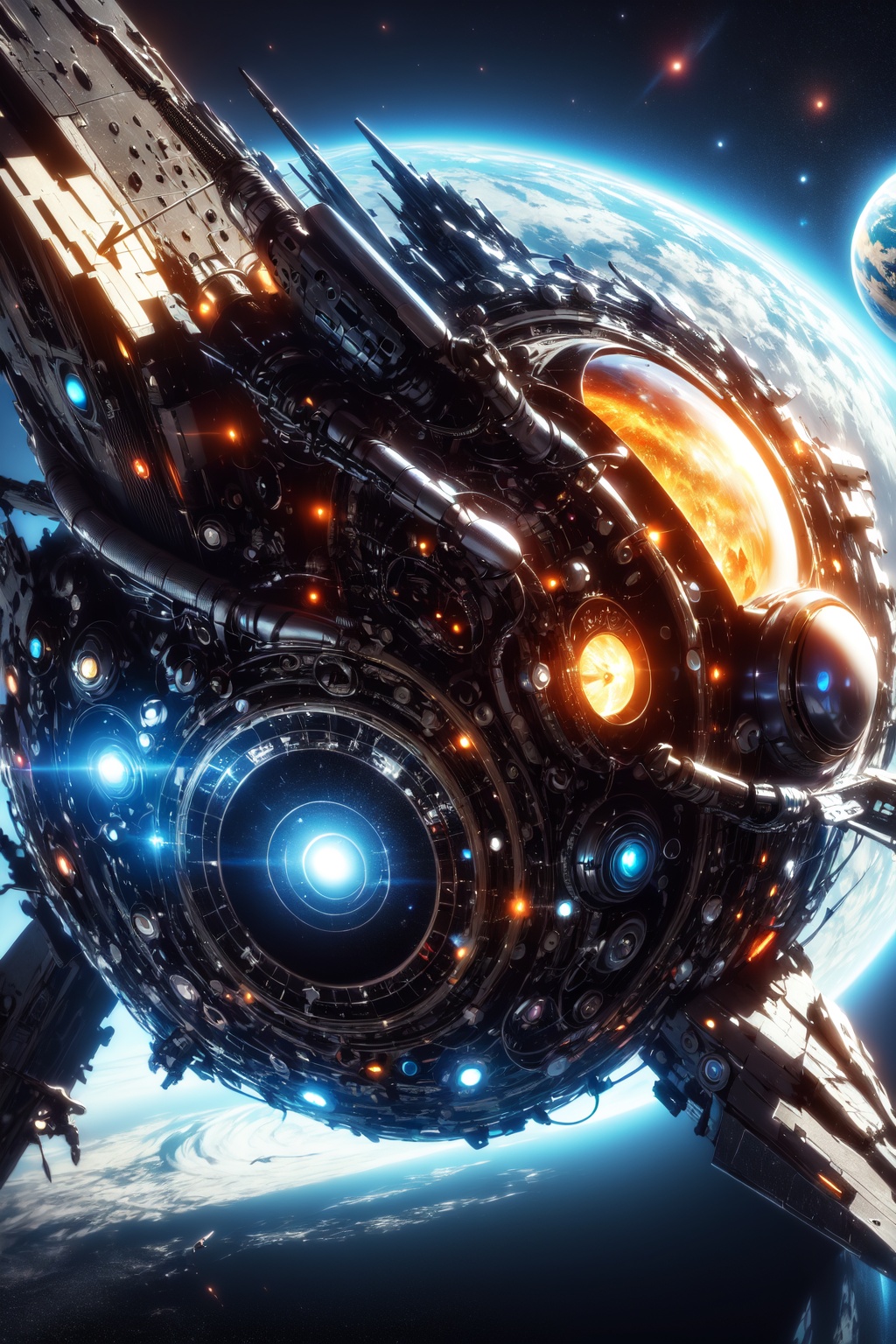 spaceship,  Alien planet,  fantasy by ghostwolfone on Tensor.Art