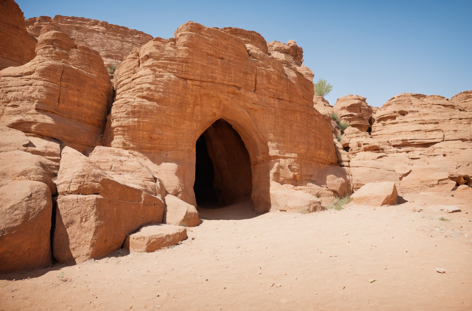 In the Gobi Desert, ((Best quality)),((Best quality)),((realistic)),((exterior view)),photo realistic,(masterpiece),orante,super detailed,intricate,photo **** image quality