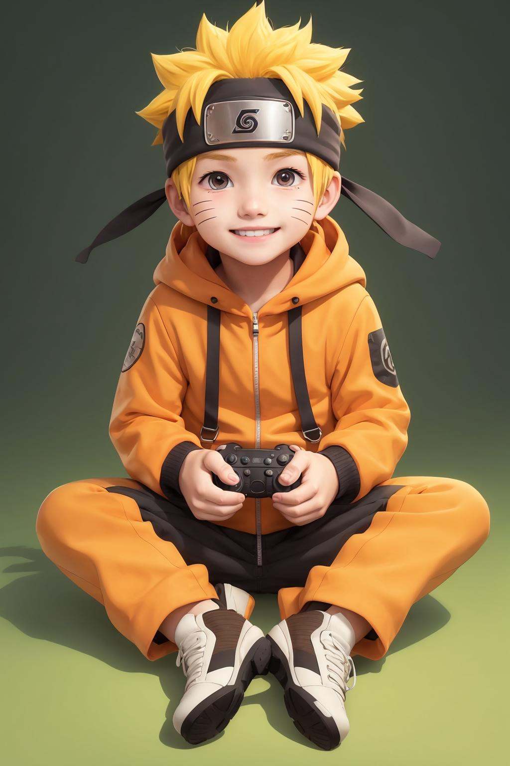 chibinaruto,  1boy,  blonde hair by Mr.A on Tensor.Art