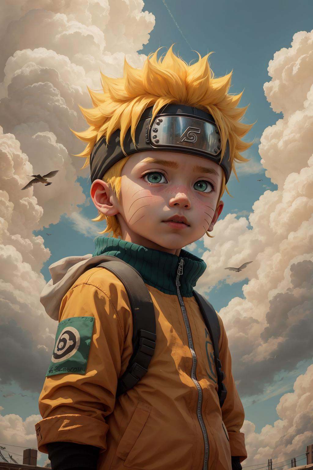 chibinaruto,  1boy,  blonde hair by Mr.A on Tensor.Art