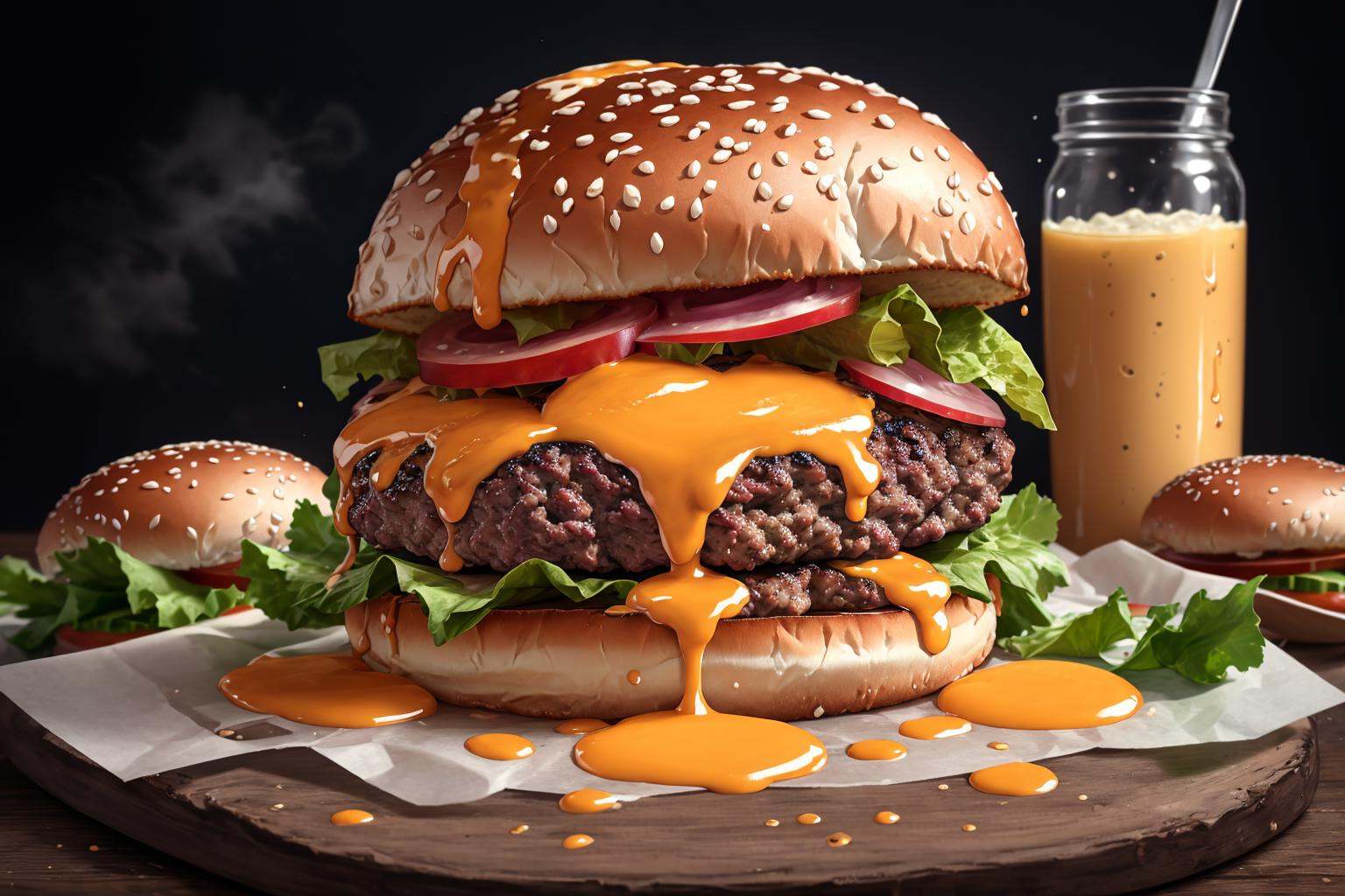 masterpiece, best quality,burger photo, 