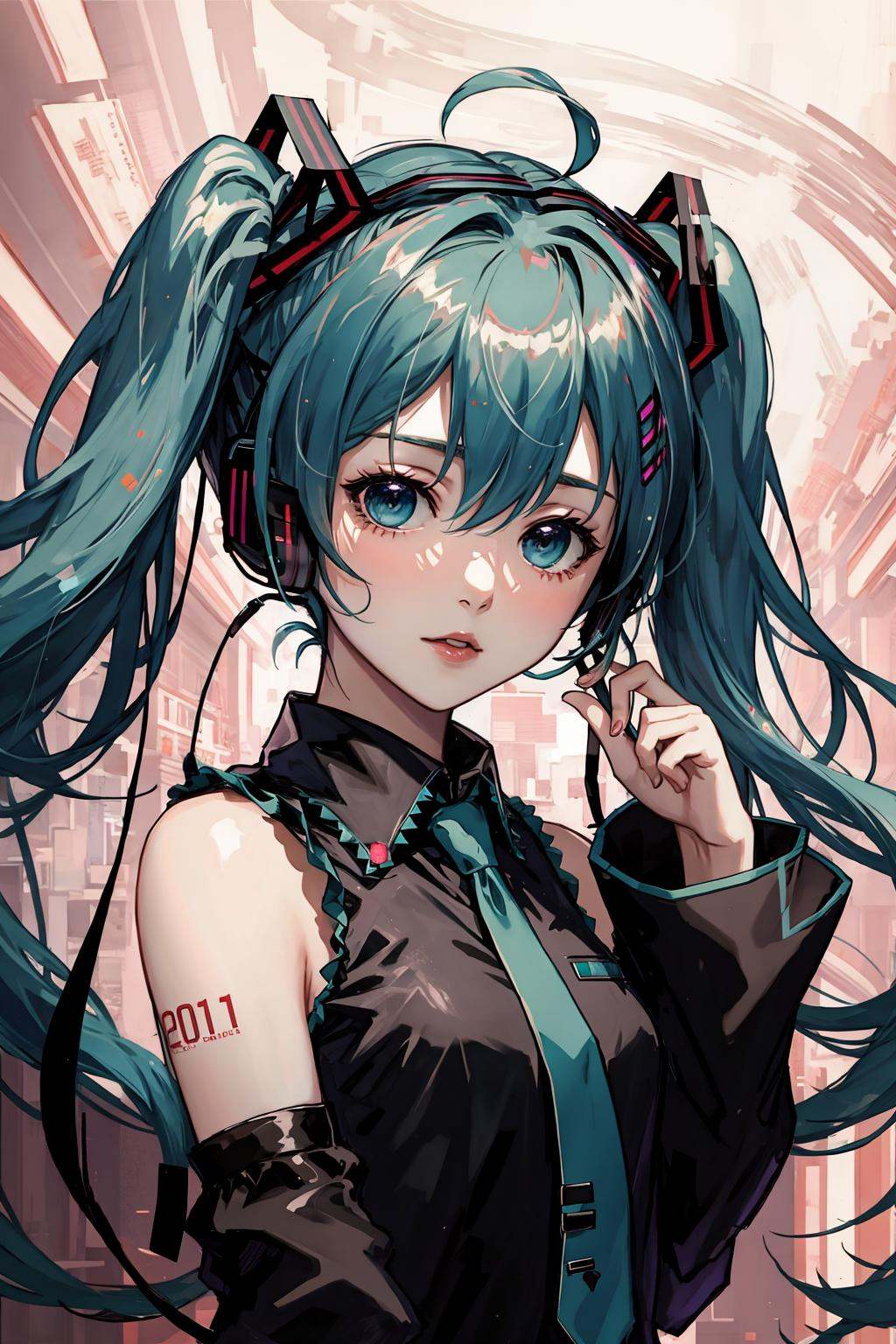 masterpiece, best quality, hatsune miku, 8k