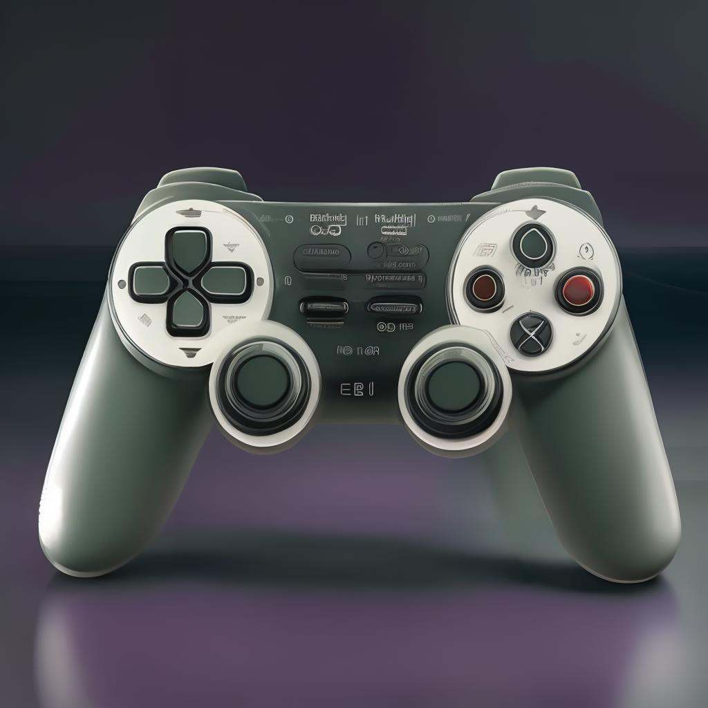 masterpiece, best quality,white background, red controller, simple background, game controller, solo, game console, shadow, playstation controller