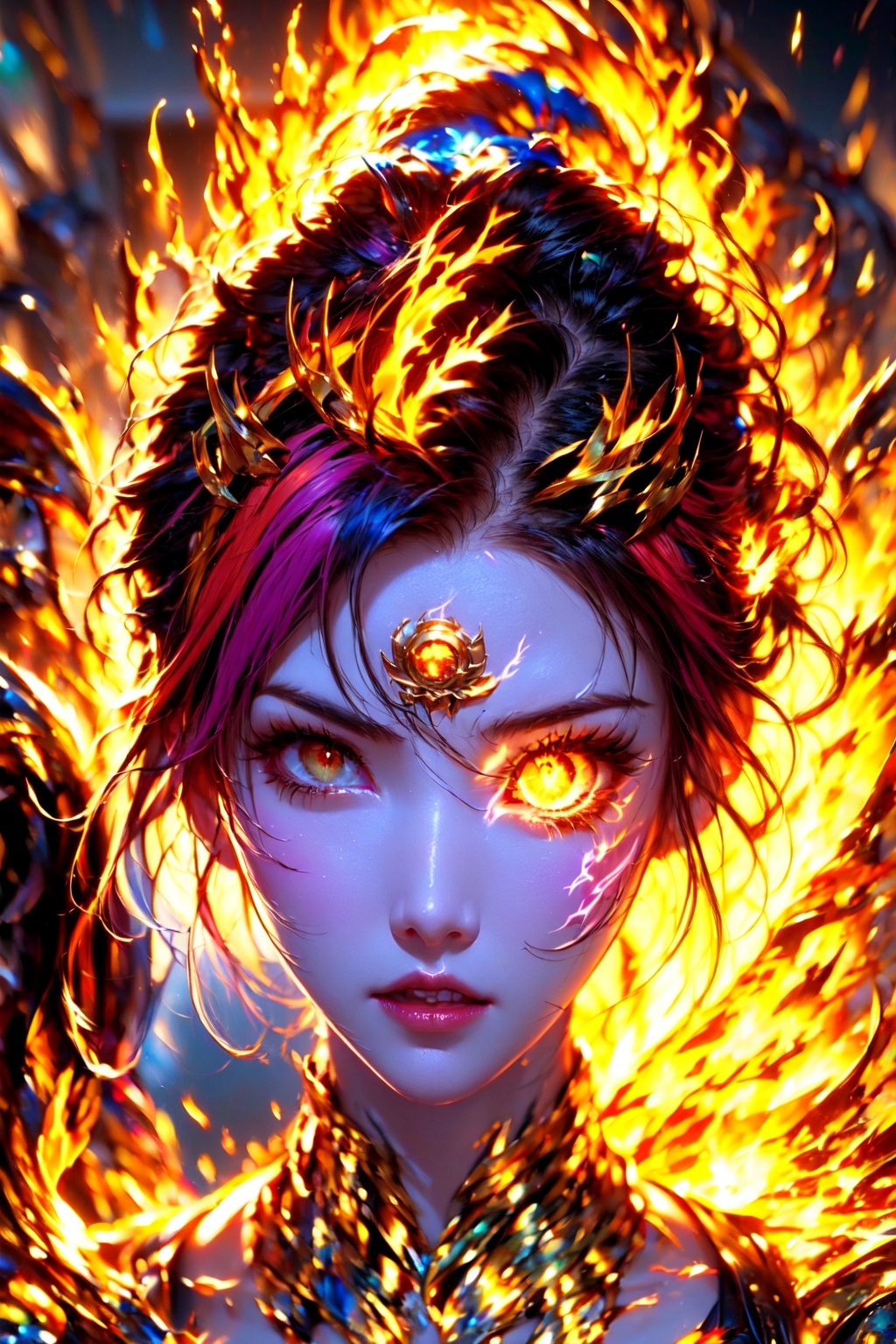 (random hair color),  (random hairstyle),  (random expression) on Tensor.Art
