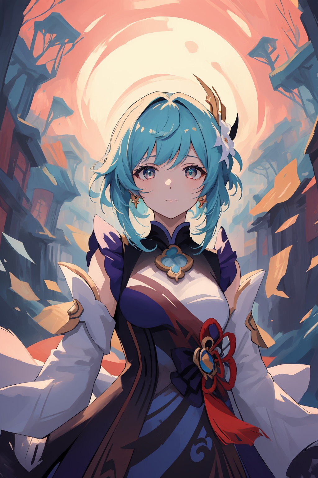 anime,  (1girl),  upper body on Tensor.Art