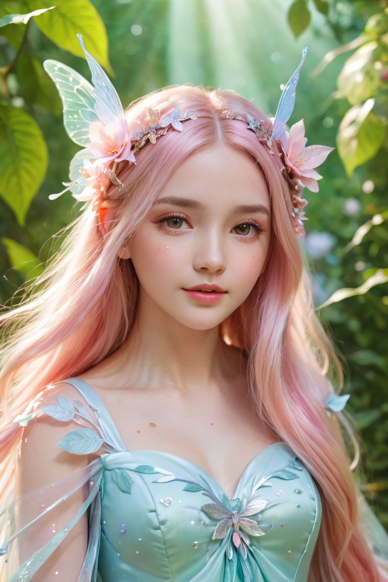 1 girl,  glitter,  fairies on Tensor.Art