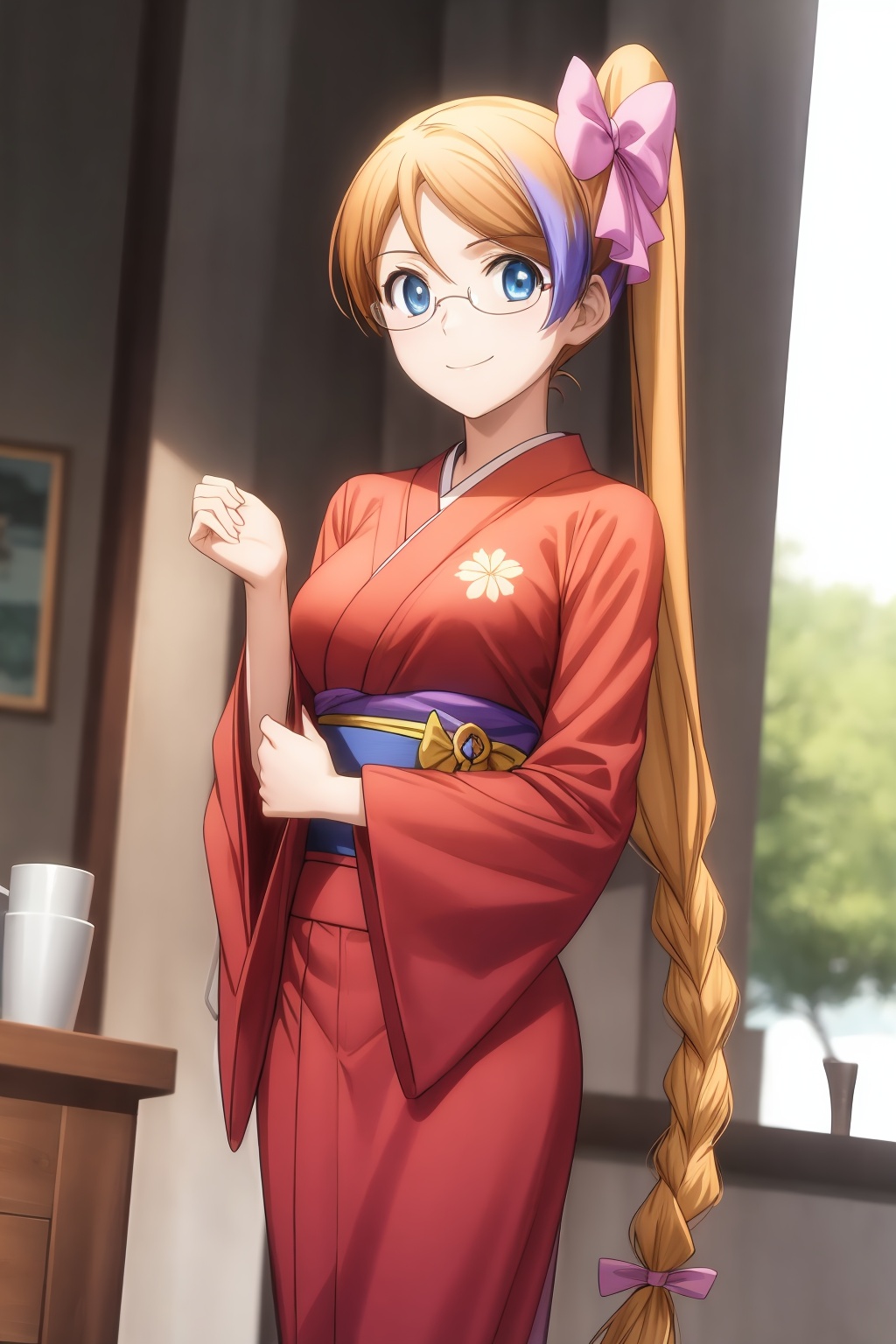 long hair,  breasts,  blue eyes on Tensor.Art