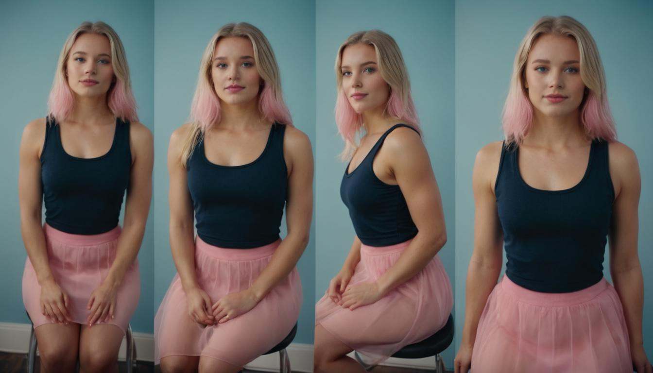 cinematic film still multiple views,  1girl,  blonde hair on Tensor.Art