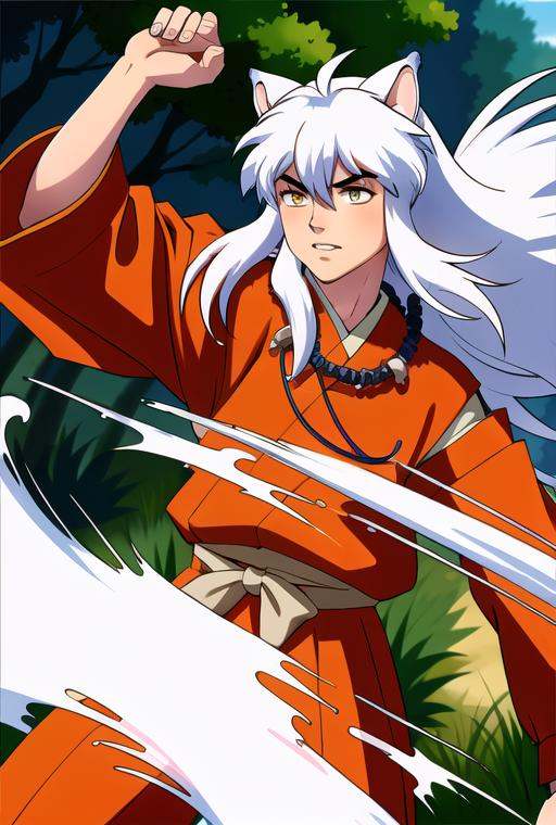 (1boy),  inuyasha,  ((cowboy_shot)) on Tensor.Art