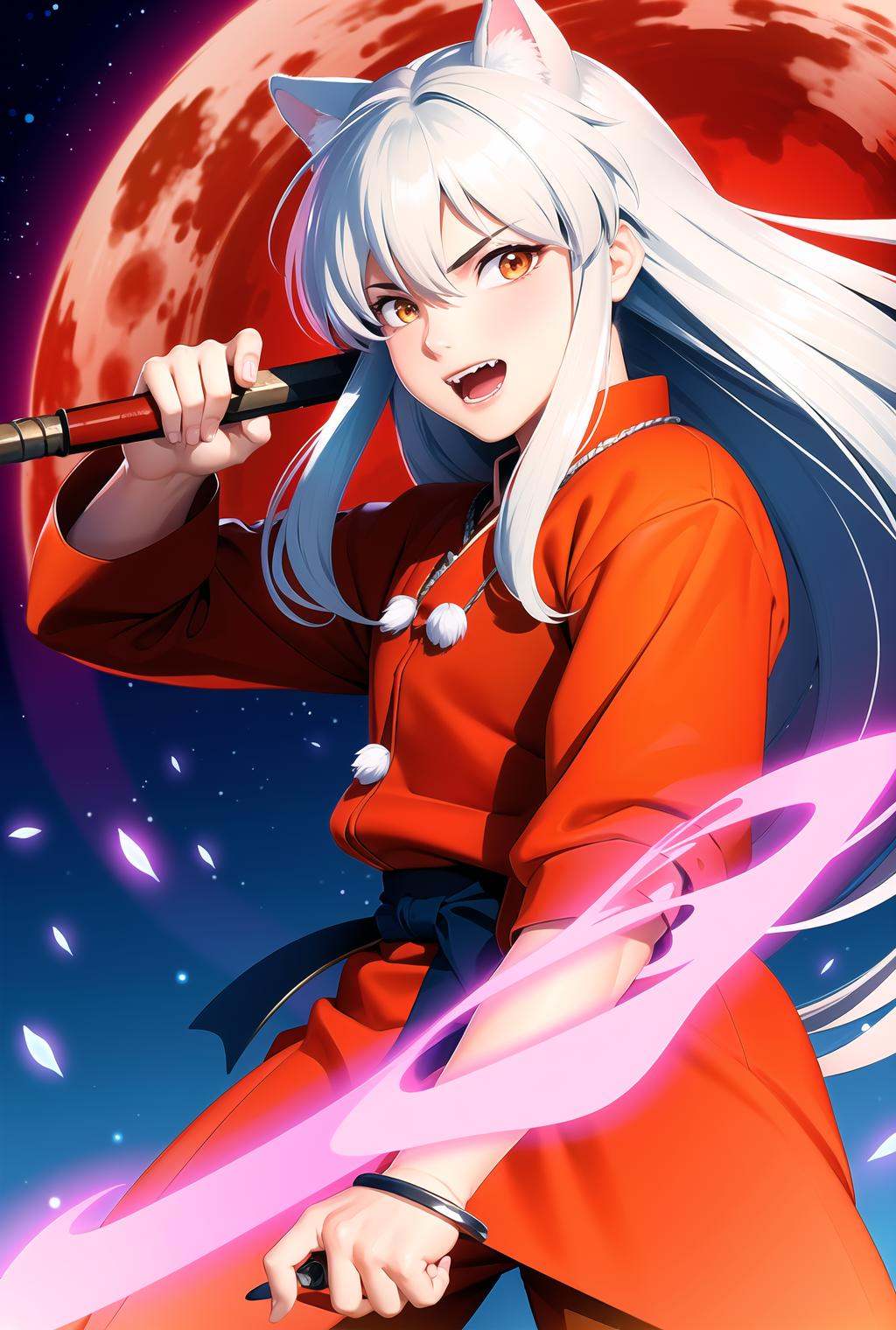 (1boy),  inuyasha,  ((cowboy_shot)) on Tensor.Art
