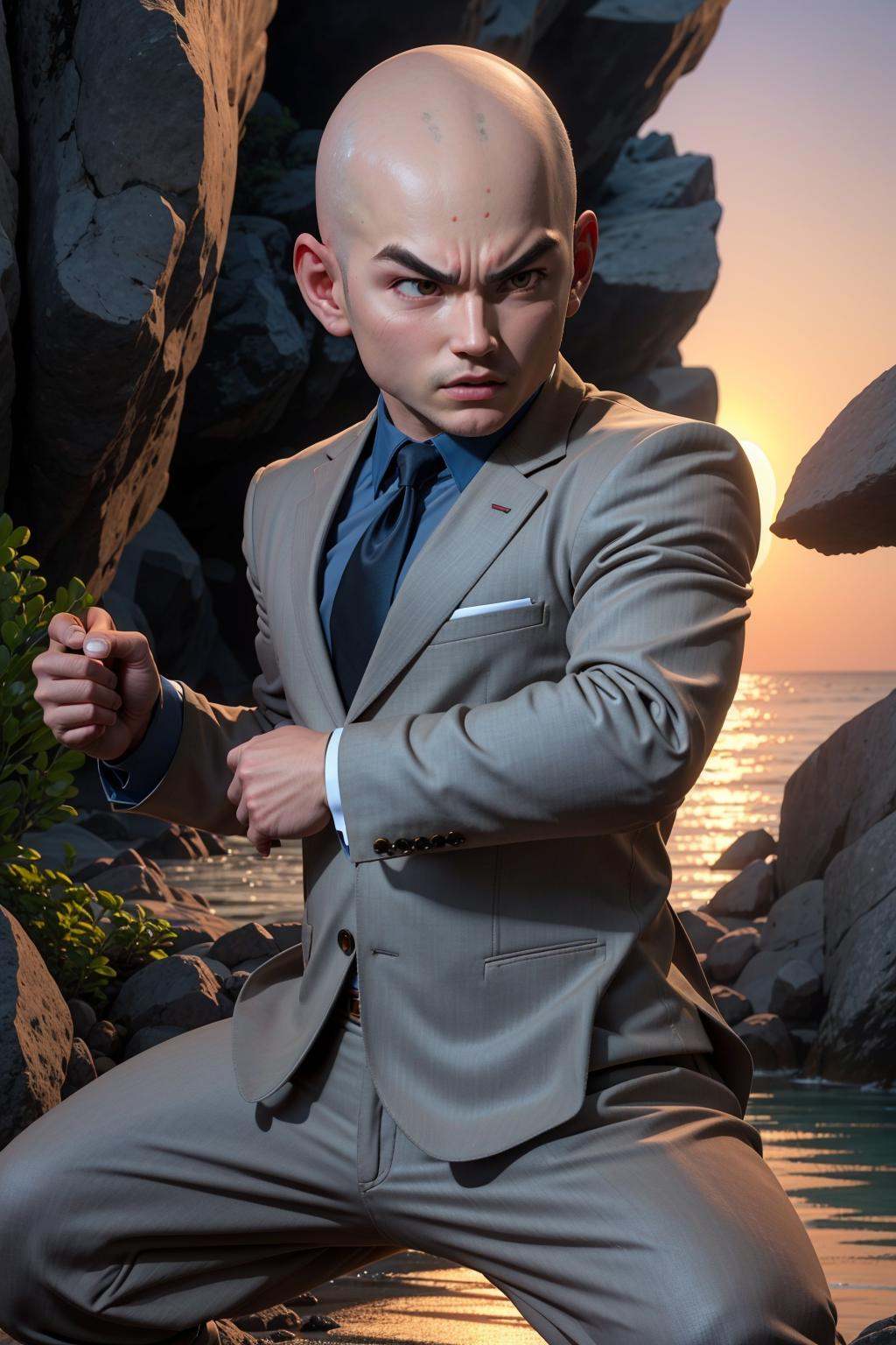 (finely detailed),  realistic,  krillin by IndolentCat on Tensor.Art