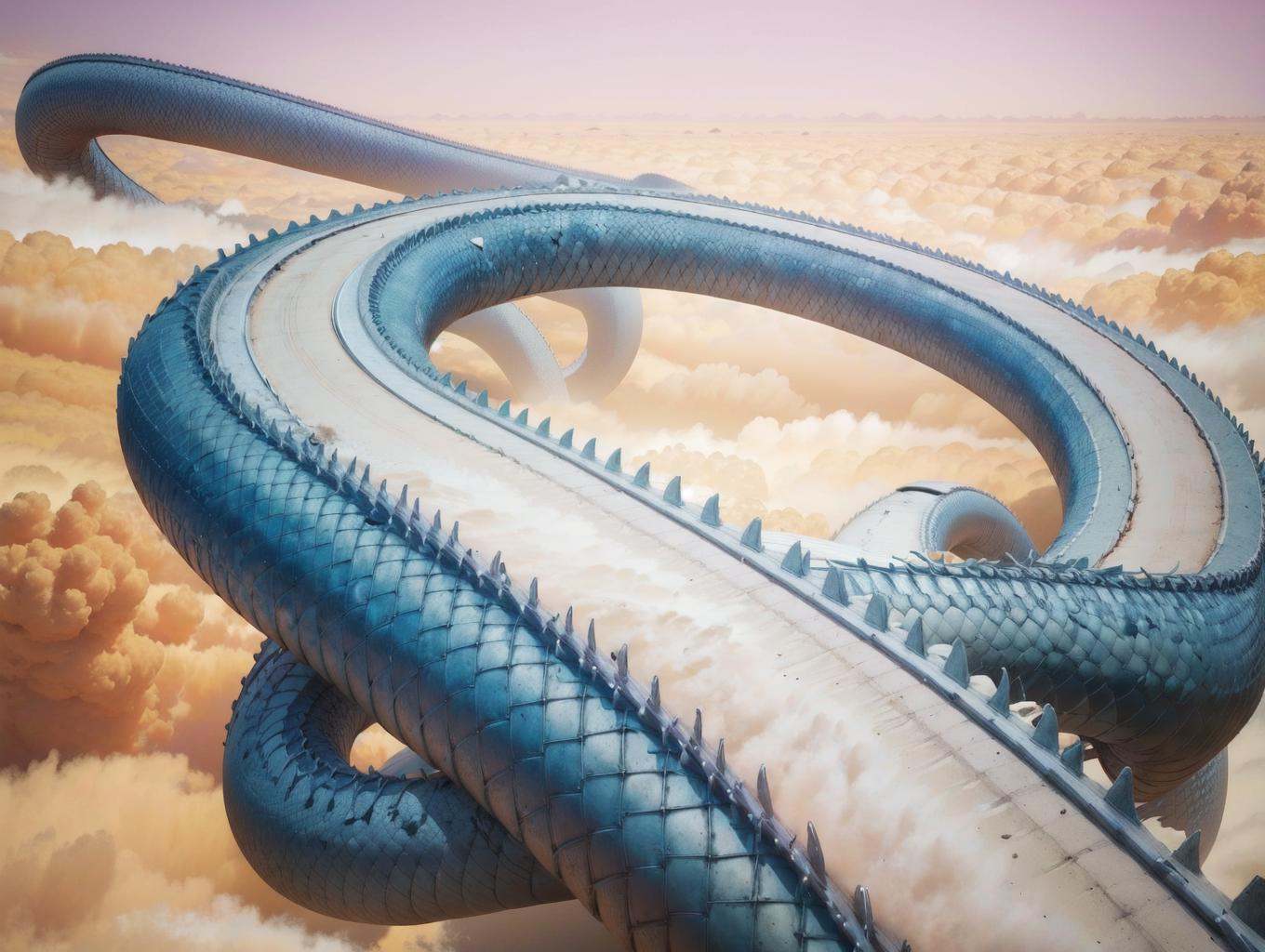 snakeway,  no humans,  road by IndolentCat on Tensor.Art
