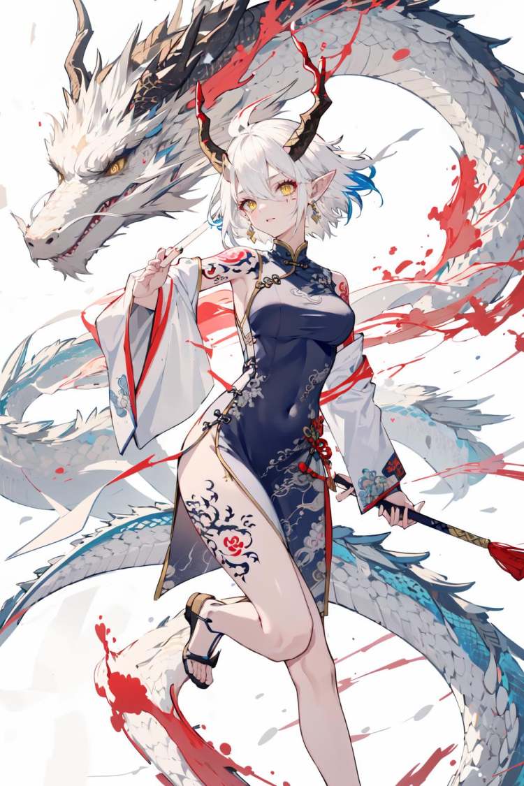 龙年立绘/Dragon and girl - v1.0 | 吐司TusiArt.com