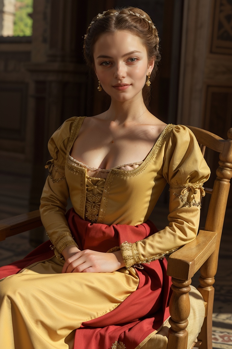 Sitting on chair,  Full body view,  Perfect photography of girl 20 year old on Tensor.Art