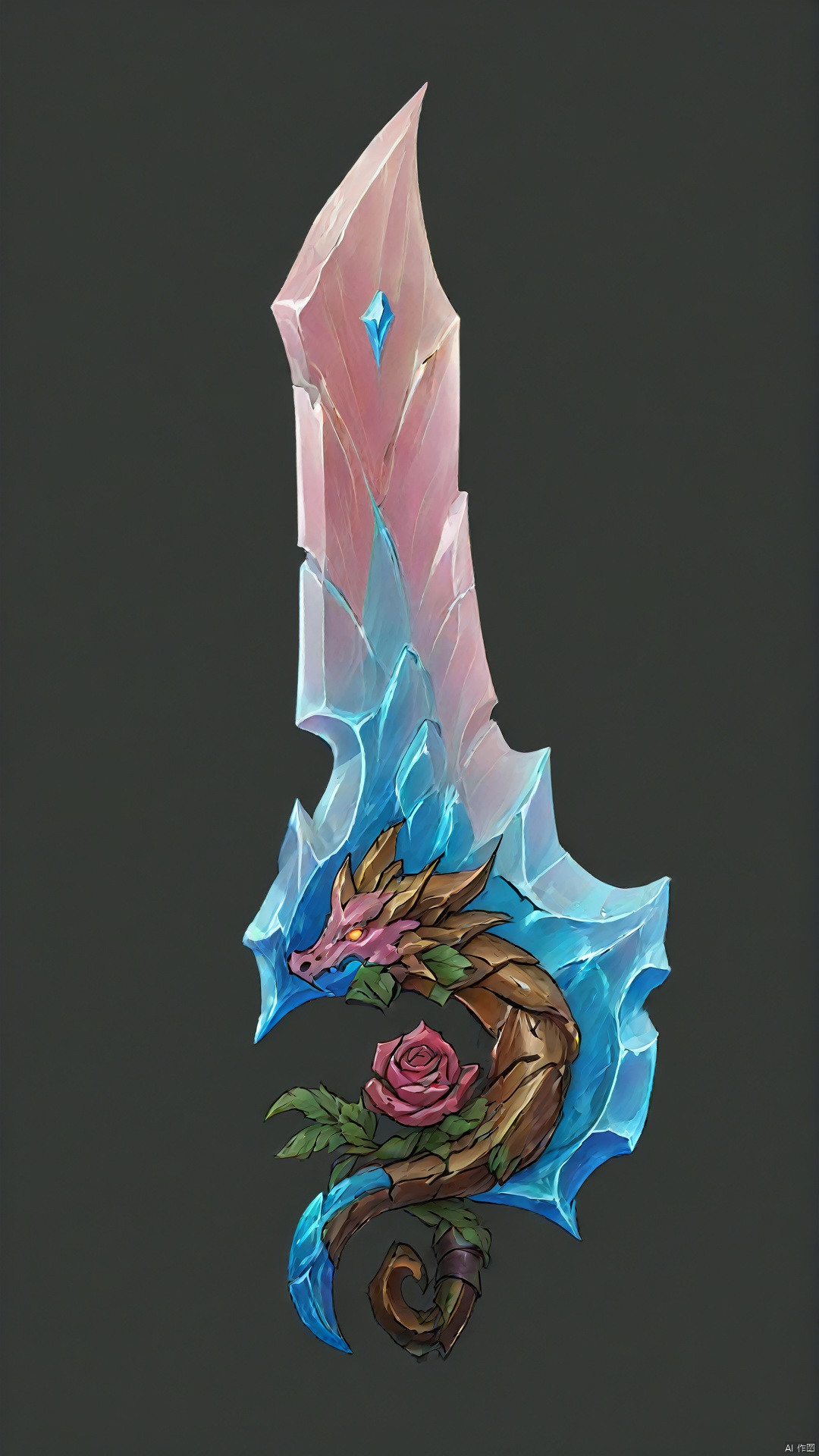vju, crystal knife, rose dragon theme