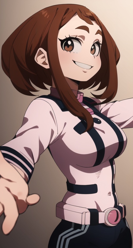 best quality,  ((a beautiful and detailed character portrait of ochako)),  (high resolution) on Tensor.Art