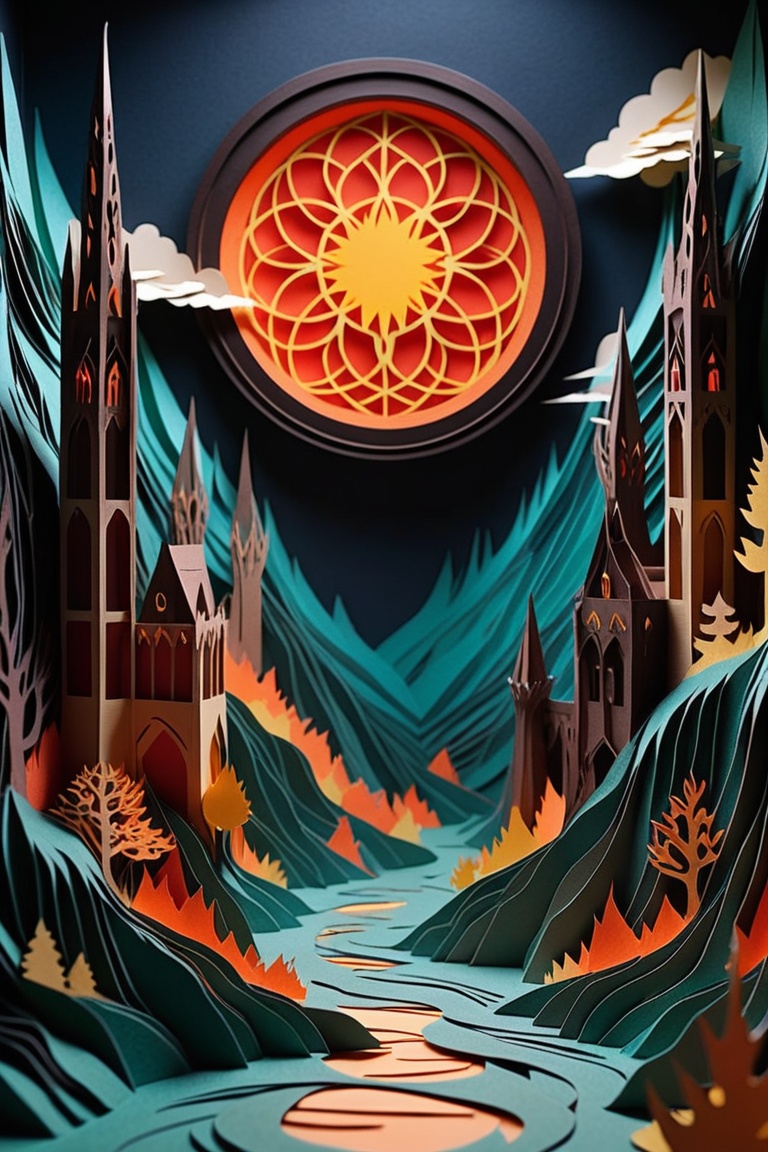 A mesmerizing paper-cut animation of the classic novel of The Lord of the Rings presented in an (((impressionism))) style...