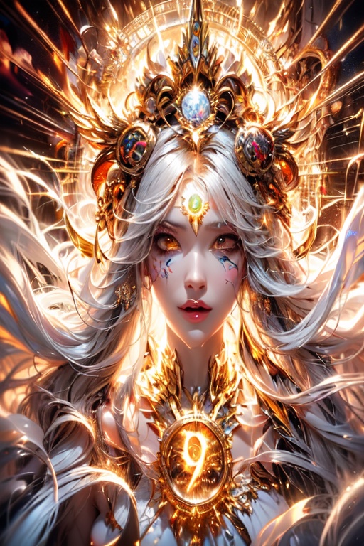 ((archangel)),  ((Arabic numeral 9 appears on forehead)),  ((glowing eyes)) on Tensor.Art