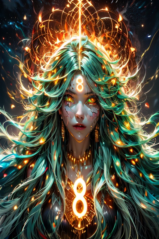 ((archangel)),  ((Arabic numeral 8 appears on forehead)),  ((glowing eyes)) on Tensor.Art