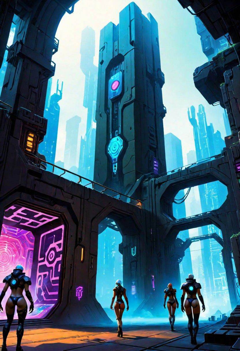 shadowrun_party,  cyberpunk,  high-tech lowlife on Tensor.Art