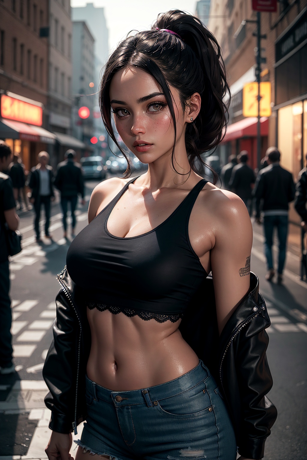 A woman,  cute girl,  cute face on Tensor.Art