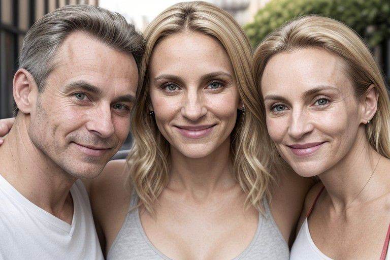 portrait of three,  sharp focus,  penetrating eyes on Tensor.Art