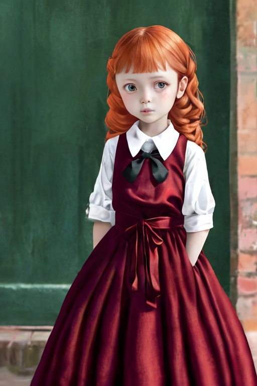ginger girl wearing a dress on Tensor.Art