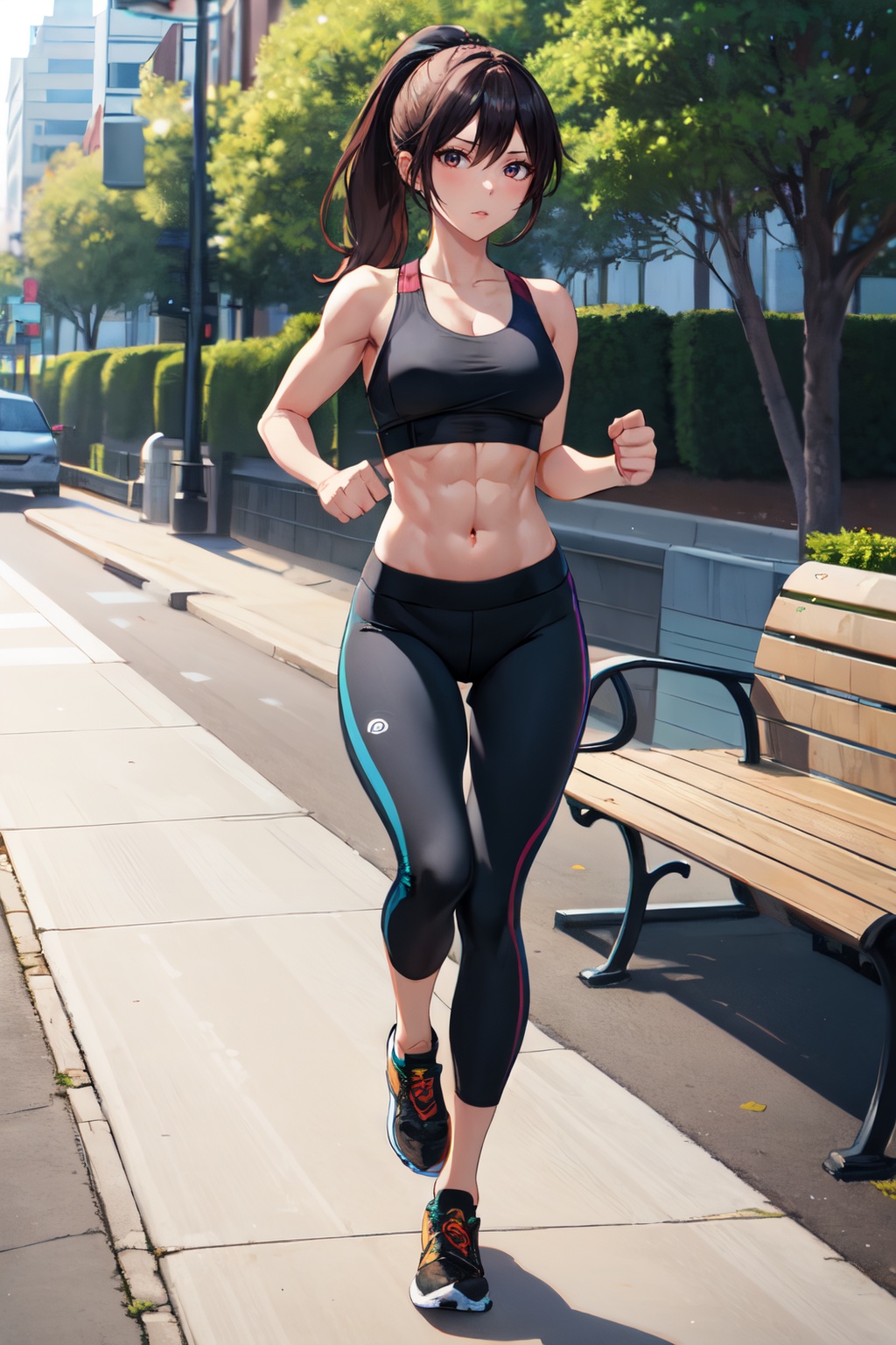 1girl,  solo,  running on Tensor.Art