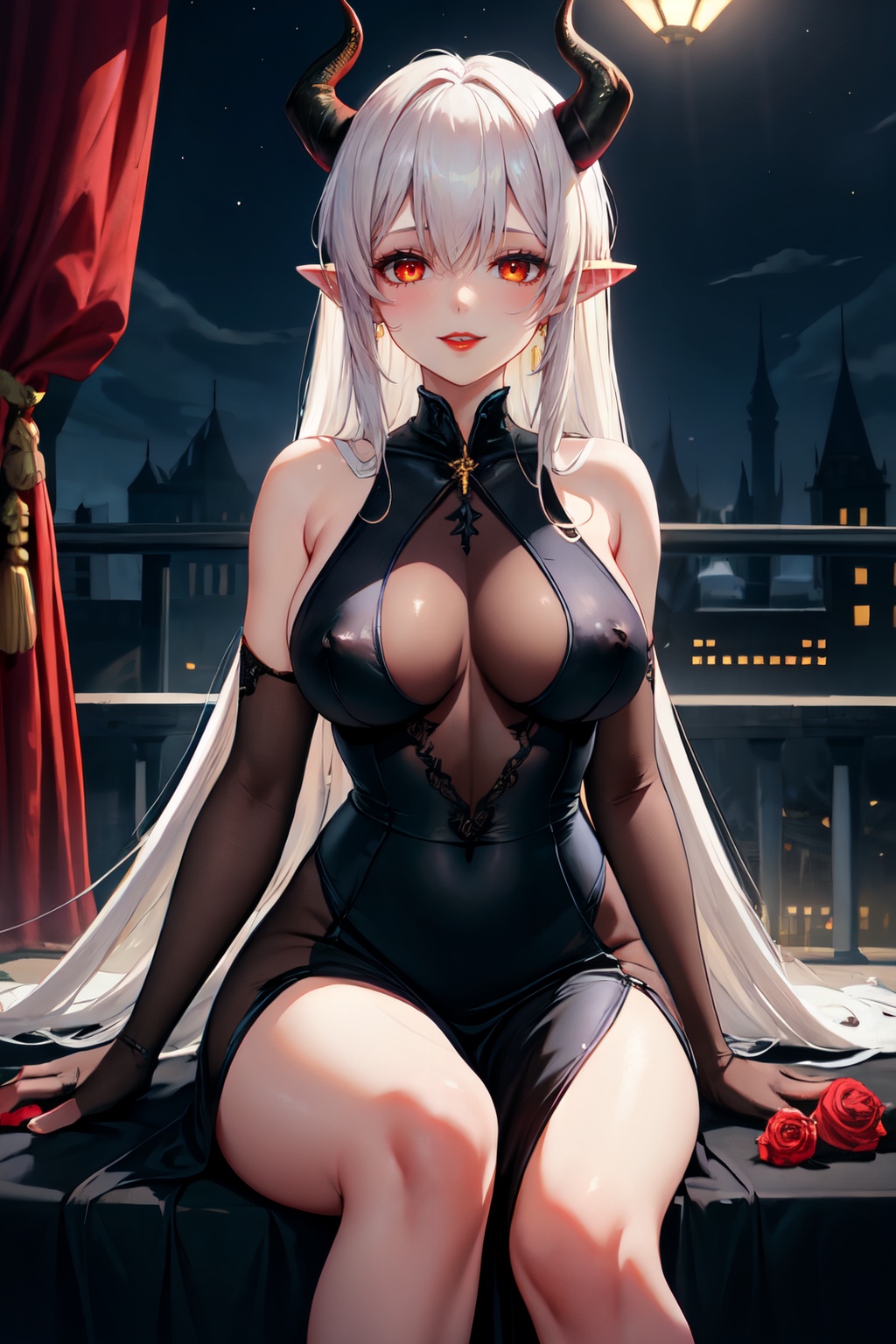 1girl,  solo,  night on Tensor.Art
