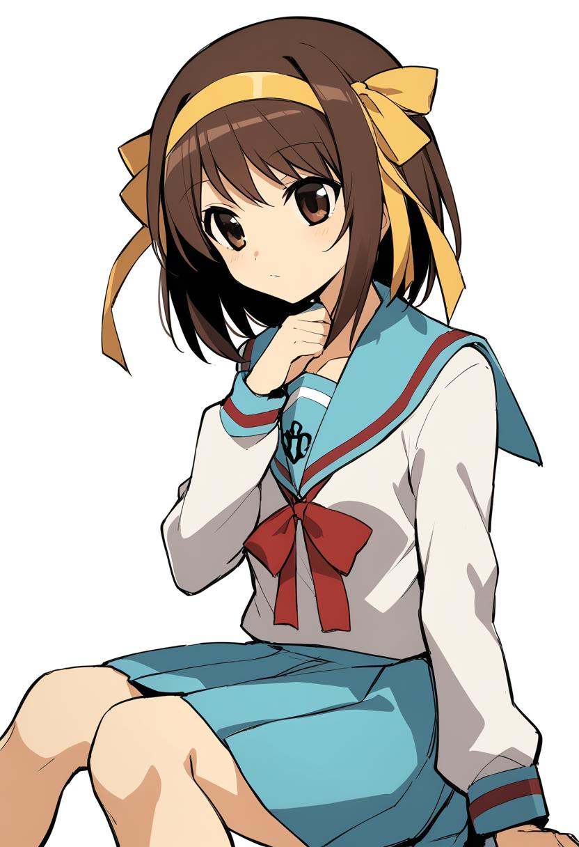 1girl,  suzumiya haruhi,  suzumiya haruhi no yuuutsu on Tensor.Art