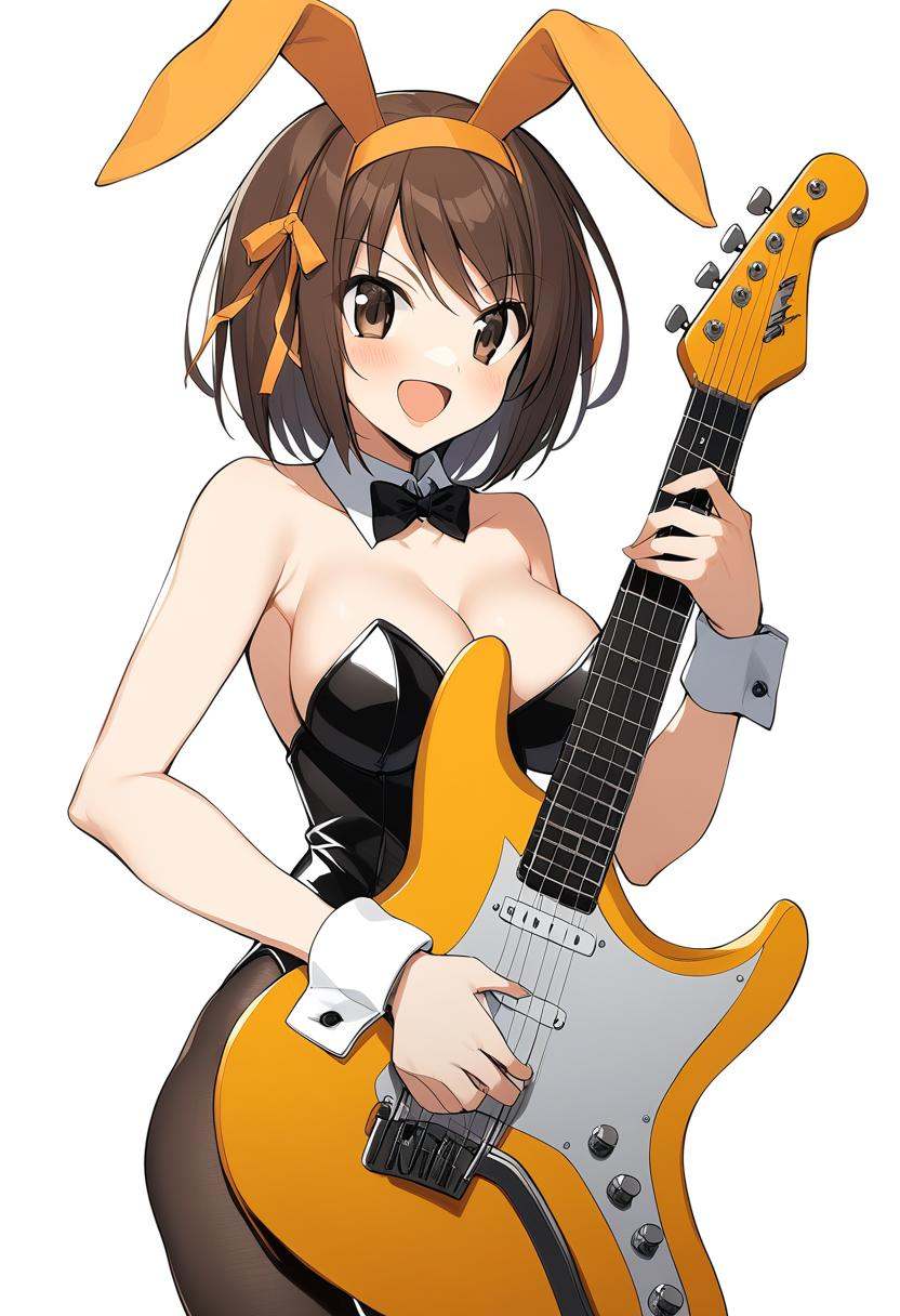 1girl,  suzumiya haruhi,  animal ears on Tensor.Art