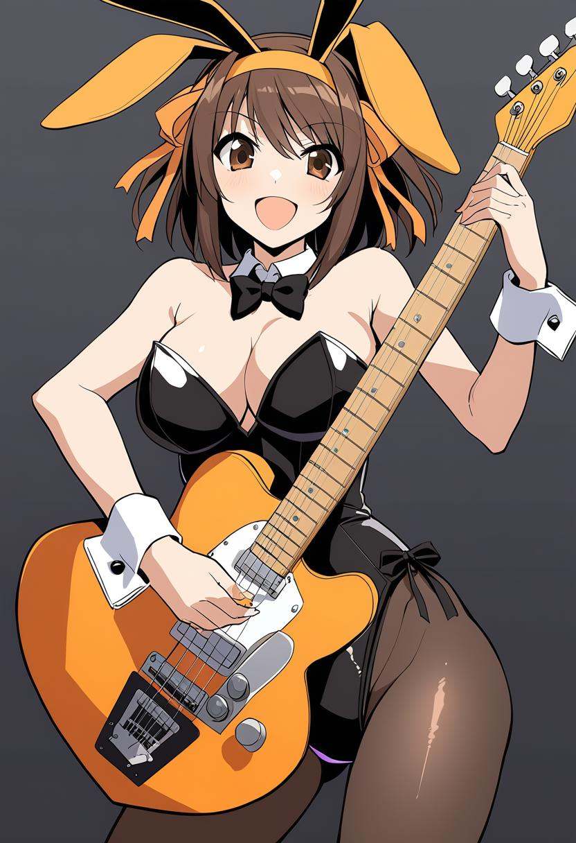 1girl,  suzumiya haruhi,  animal ears on Tensor.Art