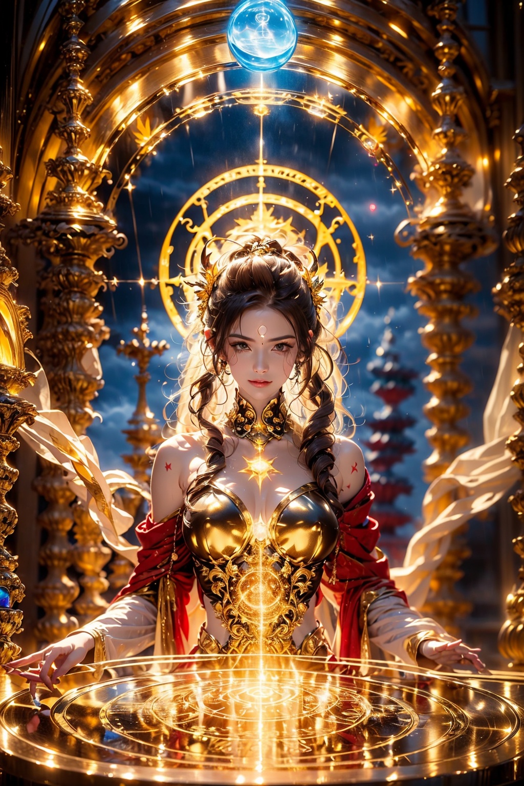 goddess,  holy light,  magic circle on Tensor.Art