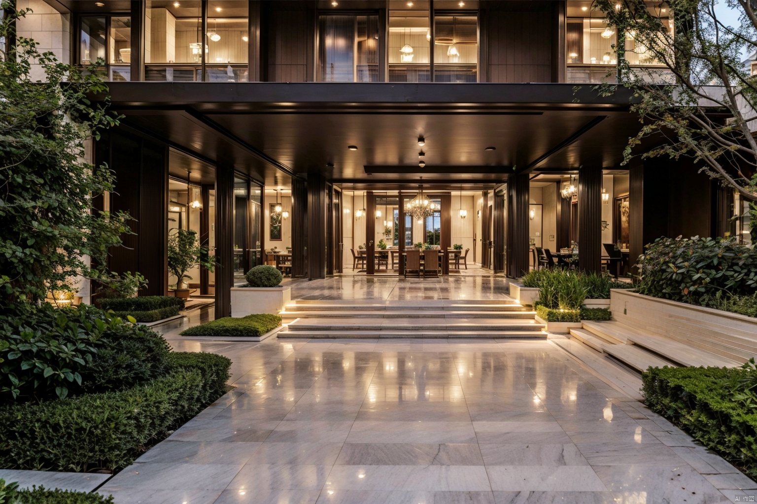  (masterpiece:0.9),bestquality,,residential landscape,high-end residential,elegant,atmosphere,luxury,day,