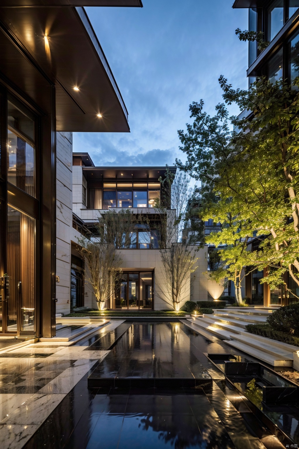  (masterpiece:0.9),bestquality,,residential landscape,high-end residential,elegant,atmosphere,luxury,day,