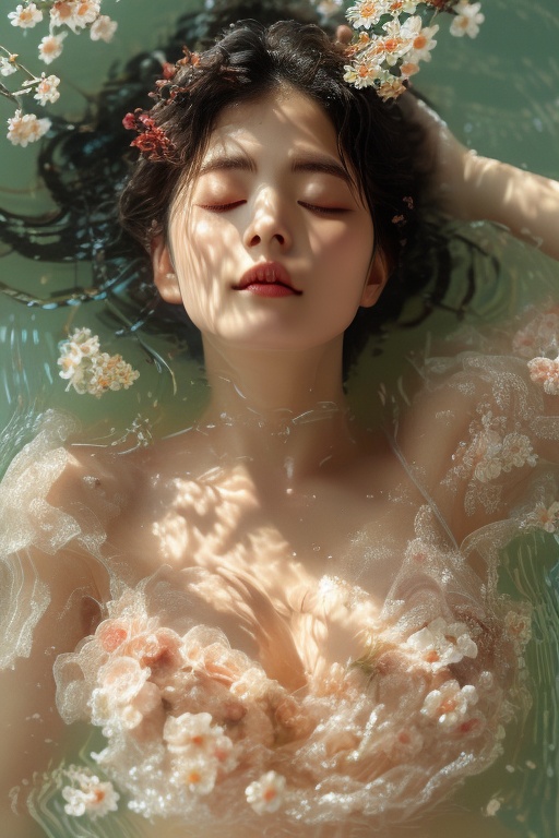 Solo asian girl,  beauty,  nude on Tensor.Art
