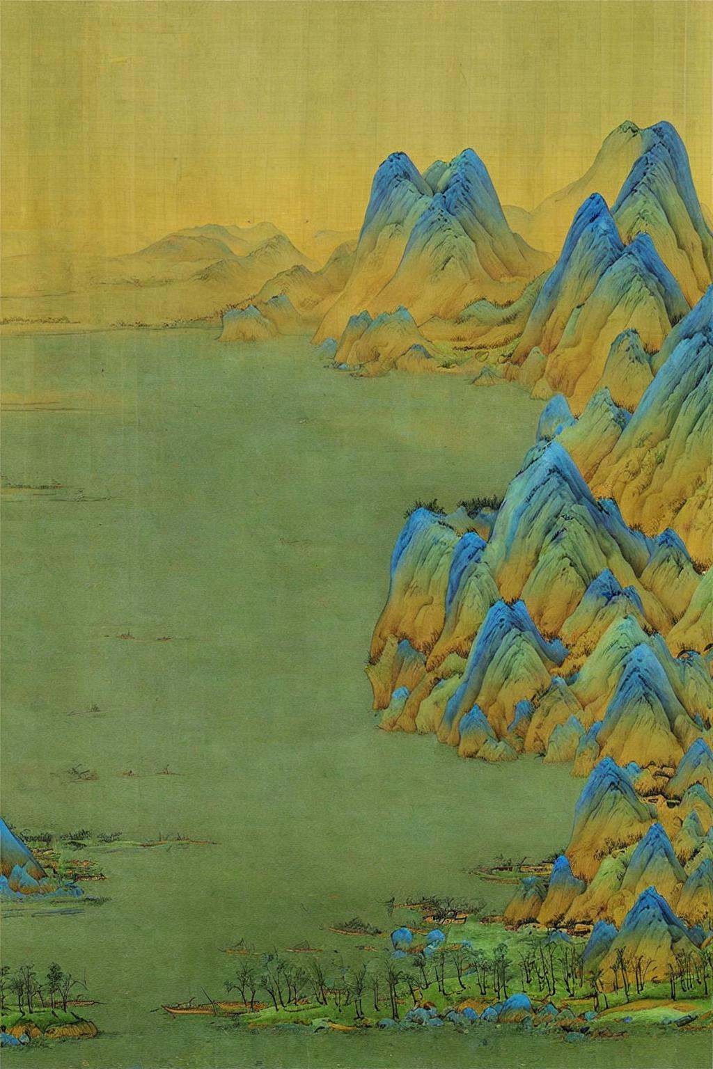 mountain,river,wangximeng,<lora:wangximeng_20240206225310-000003:0.9>,high quality,