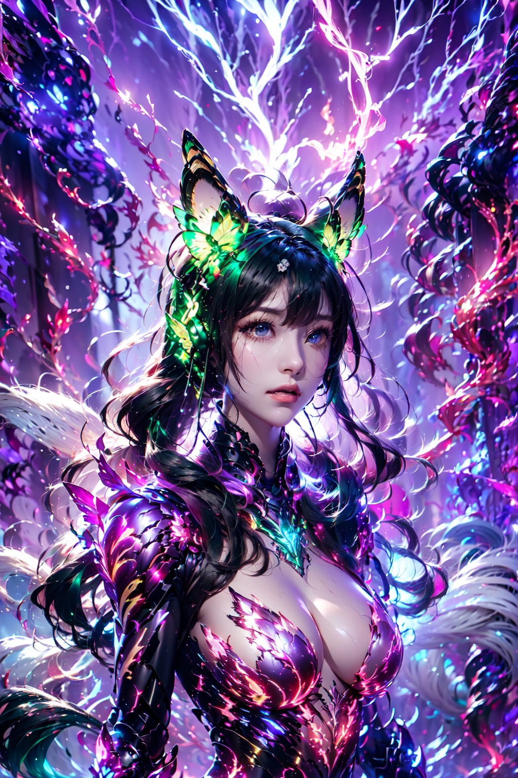 Fujifilm,  ((ice rain)),  ((fox ears)) on Tensor.Art