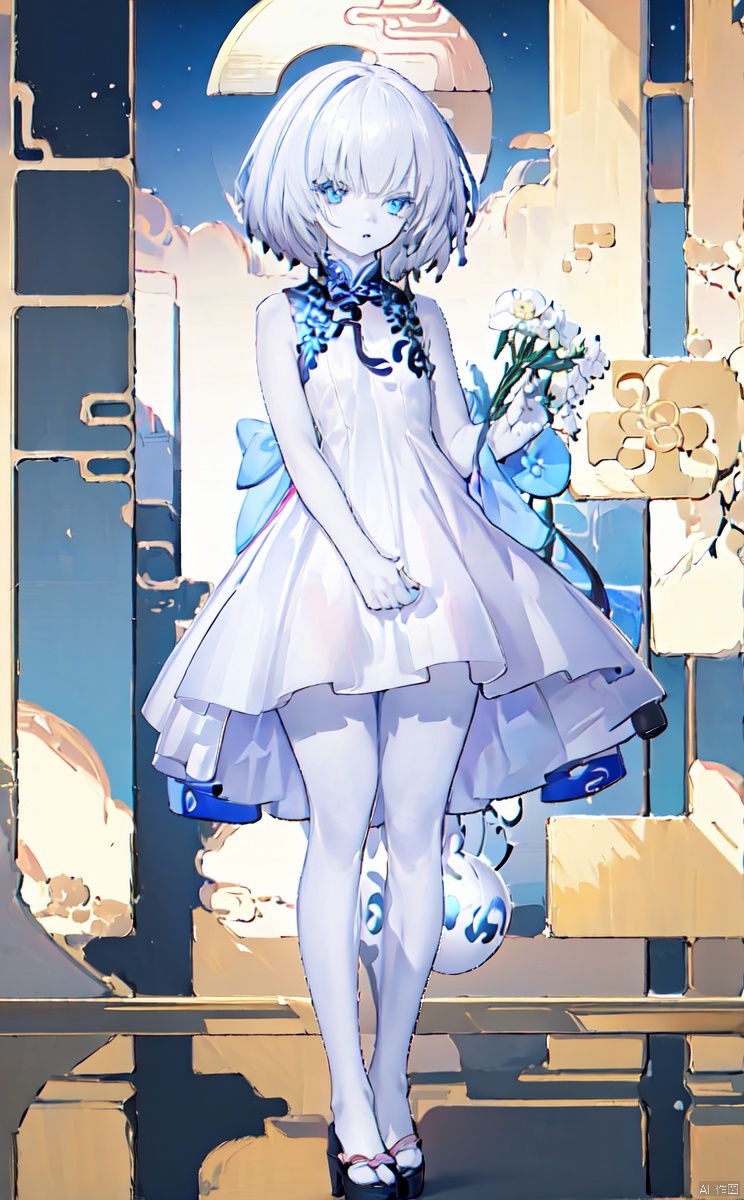  TB,(Masterpiece:1.2,highquality), 372089,1girl,(little_girl:1.2),loli,kawaii,pale_skin,(petite:1.1),(china_dress:1.3),bright_pupils,blue eyes,short hair,full_shot,new year,cuteloli