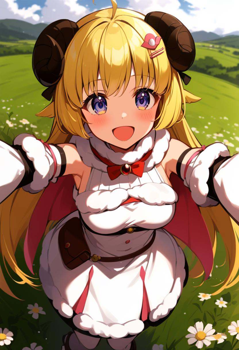 WatameBase,  very long hair,  ahoge on Tensor.Art