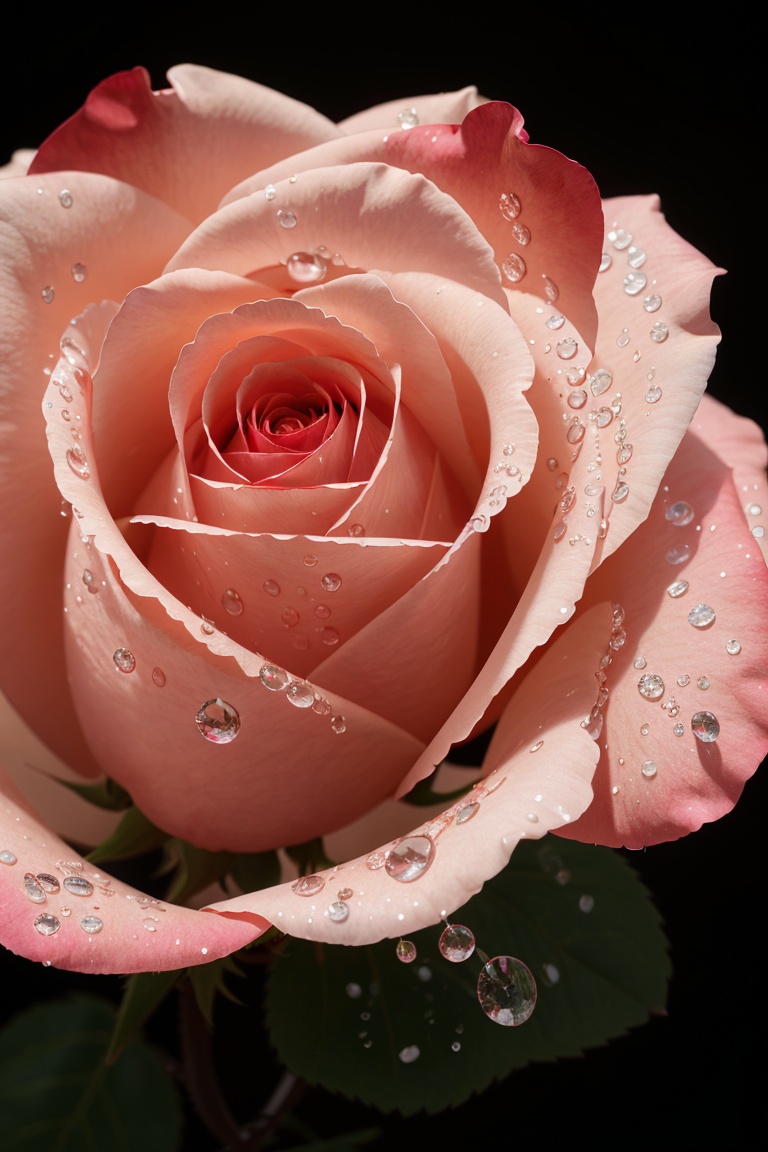 Macro Photography,  a rose,  shining starlight on Tensor.Art