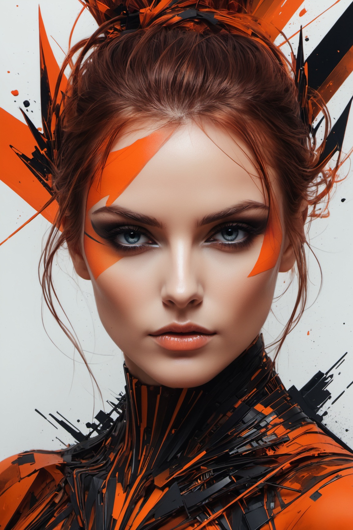 Please generate,  abstract beauty Fantomas,  looking into the camera on Tensor.Art