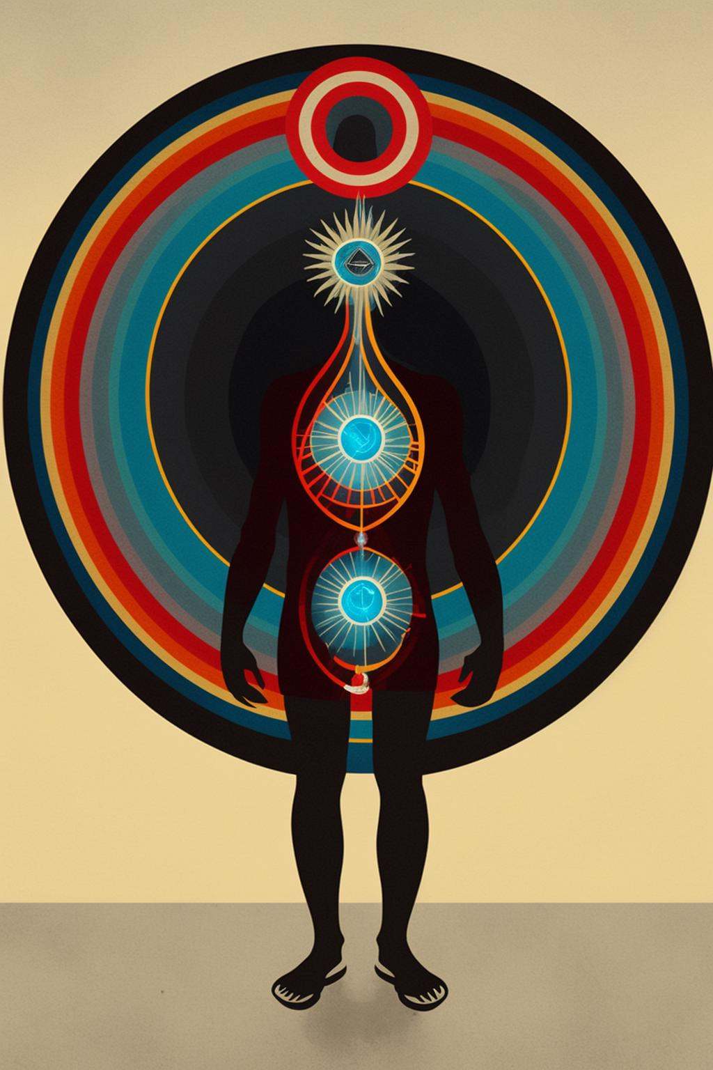 a man standing in front of a circle on Tensor.Art