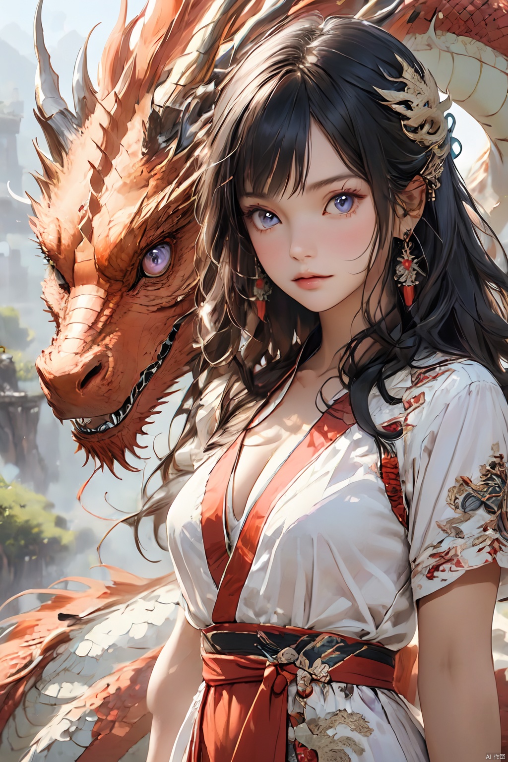 zishan,  1girl,  long hair on Tensor.Art