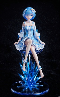 (masterpiece), (best quality), illustration, ultra detailed, hdr, Depth of field, (colorful),
PVC, 1girl, blue eyes, blue hair, solo, dress, barefoot, hair ornament, rem (re:zero), sitting, hair over one eye, short hair, looking at viewer, choker, bow, ankle cuffs, bare shoulders, hair flower, black background, full body, smile, blue dress, hair bow, faux figurine, detached sleeves, open mouth, flower, breasts, bangs, x hair ornament, alternate costume,