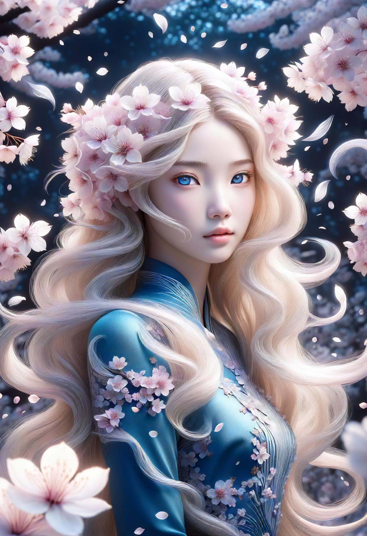 DonMS4kur4XL,  sakura blossoms,  female young ***** by DonMischo on Tensor.Art