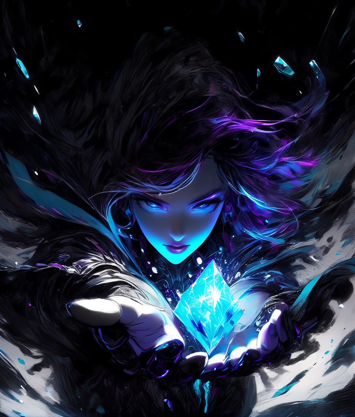 2colorpop,  1girl,  cyberpunk on Tensor.Art